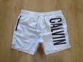 къси панталони calvin klein шорти гащета бански екип плажни летни оригинални мъжки бели S, снимка 1