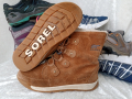 ВОДОУСТОЙЧИВИ SOREL® детски УНИСЕКС боти естествена кожа 33 - 34, снимка 1
