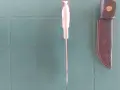Ръчно изработен нож  с дръжка от  еленов рог , снимка 6