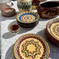 Битова керамика троянска шарка, битови чинии, купички, кана, пепелник, снимка 17 - Сервизи - 40568758