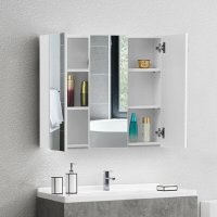 Шкаф за баня с огледало WFBS-BC-0062WH, снимка 12 - Шкафове - 38952448