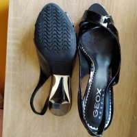 Официални обувки Геокс, Geox, естествен лак, на ток, елегантни обувки, снимка 3 - Дамски елегантни обувки - 33784413