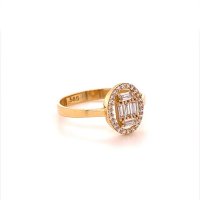 Златен дамски пръстен 1,39гр. размер:56 14кр. проба:585 модел:17795-6, снимка 3 - Пръстени - 41481918
