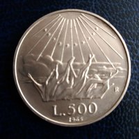 500 Liri Italiana 1965 г.Сребро!, снимка 2 - Нумизматика и бонистика - 34374805