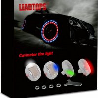 Атрактивни соларни LED Светлини на капачката на клапана за гуми 4+1 бонус, снимка 1 - Аксесоари и консумативи - 38988037