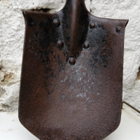 Автентична немска окопна лопатка,1915г,ПСВ, снимка 9 - Антикварни и старинни предмети - 36289604