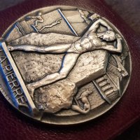 Френски 1968 сребърен Медал Каменоделец от РИДЕ орден плакет, снимка 6 - Нумизматика и бонистика - 41344160