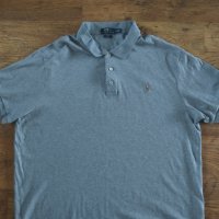 Polo Ralph Lauren Grey slim Pima cotton polo shirt - страхотна мъжка тениска КАТО НОВА 2ХЛ, снимка 6 - Тениски - 41621843