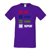 Мъжка тениска Eat Sleep Game Repeat, снимка 9 - Тениски - 36193122