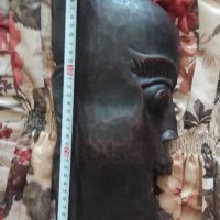Стара дървена африканска маска, снимка 2 - Антикварни и старинни предмети - 41501089