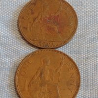 Две монети 1 пени 1961г. / 1 пени 1964г. Англия Елизабет втора за КОЛЕКЦИОНЕРИ 39778, снимка 1 - Нумизматика и бонистика - 44431059
