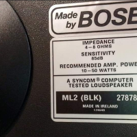 Тонколони BOSE ML-2 Компютърно изчислена прецизност на звука! , снимка 3 - Тонколони - 44928226