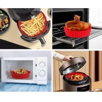 Силиконова тавичка за печене за Air Fryer 25 см., снимка 7 - Аксесоари за кухня - 42079659