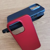 Thin Fit кейс iPhone 14 Pro, 14 Pro Max - червен, снимка 1 - Калъфи, кейсове - 41747387