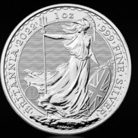 СРЕБРО 1 OZ, Britannia 2022, 1 УНЦИЯ СРЕБРО 1oz НАМАЛЕНИЕ, снимка 1 - Нумизматика и бонистика - 41095976