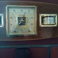 Стари, автентични и напълно изправни барометър месинг, метео станция 2 бр., снимка 5 - Антикварни и старинни предмети - 44416075