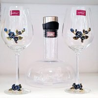 Кристален декантер за вино, снимка 2 - Подаръци за юбилей - 35813547