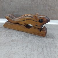 Стара дървена  орехотрошачка лешникотрошачка катеричка ., снимка 2 - Декорация за дома - 44465584