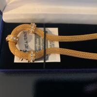 Колие Art De France с кристали Swarovski с 24к златно покритие, снимка 6 - Колиета, медальони, синджири - 36321706