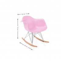 Люлеещ се стол Mecedora Aryana Rocker розов кресло градински стол, снимка 7 - Столове - 39531499