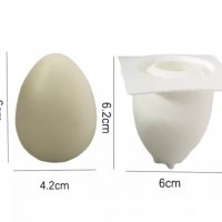 3D цяло яйце силиконов молд форма калъп за свещ гипс шоколад и др декор, снимка 2 - Форми - 40013388