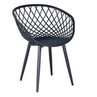 Икономични дизайнерски градински пластмасови столове кресла в черен цвят , снимка 4 - Градински мебели, декорация  - 40215212