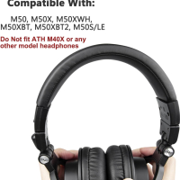 SOULWIT Резервен комплект подложки за уши и лента за глава за слушалки ATH M50, M50X, M50XWH, снимка 2 - Слушалки и портативни колонки - 44734167