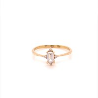 Златен дамски пръстен 1,35гр. размер:55 14кр. проба:585 модел:20039-2, снимка 1 - Пръстени - 42528495