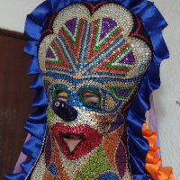 Кукерска маска, гугла, уникат, арт, ръчна изработка, декорация , снимка 1 - Декорация за дома - 41588628