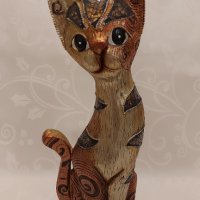 Декоративна арт фигура на котка, коте, декорация, снимка 1 - Статуетки - 39388737