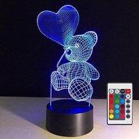 Холограмна LED лампа CREATIVE 3D taddy bear, снимка 6 - Лед осветление - 40327798