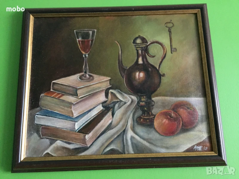 Картина „Натюрморт“ , маслени бои/платно, снимка 1