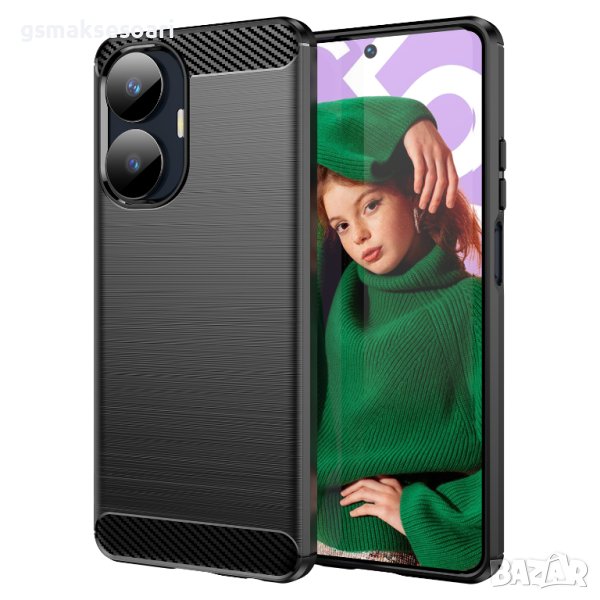 Realme C55 - Удароустойчив Кейс Гръб CARBON, снимка 1