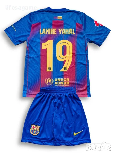 Детски футболен екип Барселона Ямал комплект тениска и къси панталони Barcelona Yamal, снимка 1