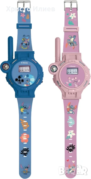 Стич детски часовник 2 броя с Walkie Talkie уоки токи Лило и Стич Disney Stitch, снимка 1