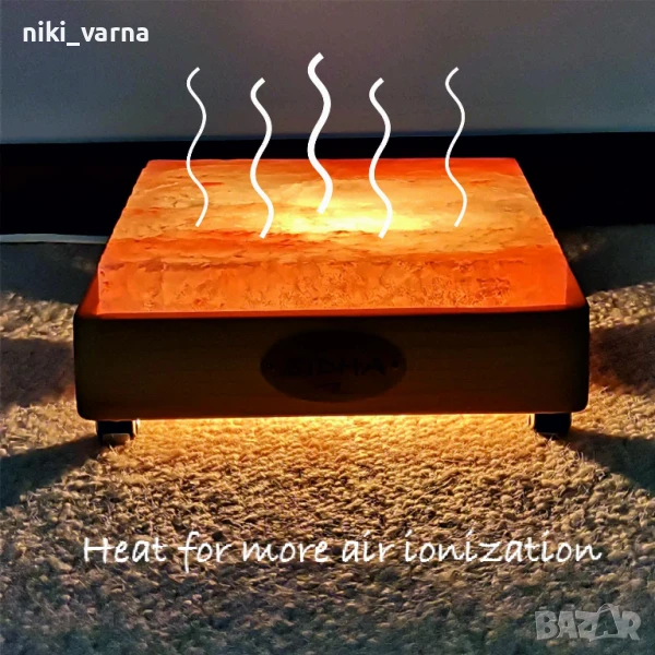 Солна лампа от хималайска сол - аплик и настолна арома лампа , снимка 1