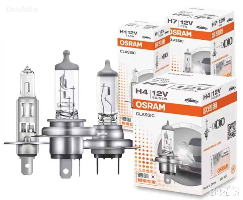 OSRAM Халогенни крушки H1 / H4 / H7, снимка 1