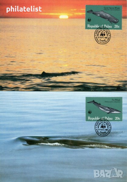 Палау 1983 - 4 броя Карти Максимум - WWF, снимка 1