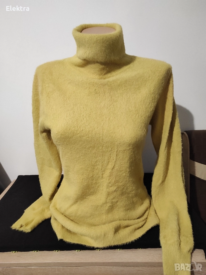 Жълт пуловер поло, снимка 1