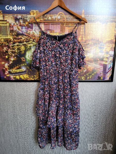 Елегантна шарена рокля , снимка 1