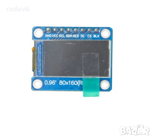 0.96" TFT дисплей, 80x160 px, ST7735S, снимка 1
