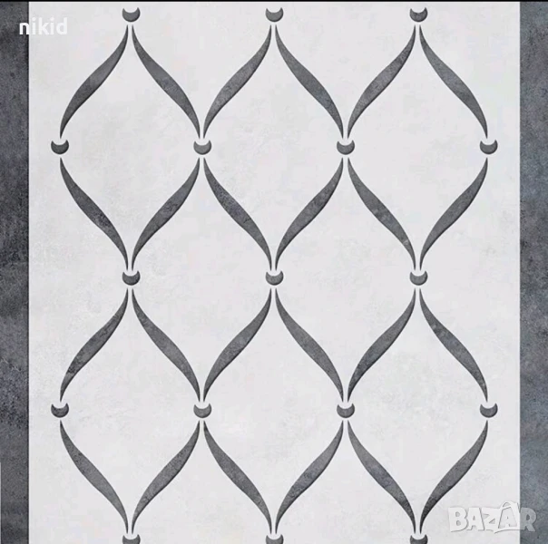 Едра Мароканска мрежа плетеница стенсил шаблон за спрей за торта украса Scrapbooking стена, снимка 1