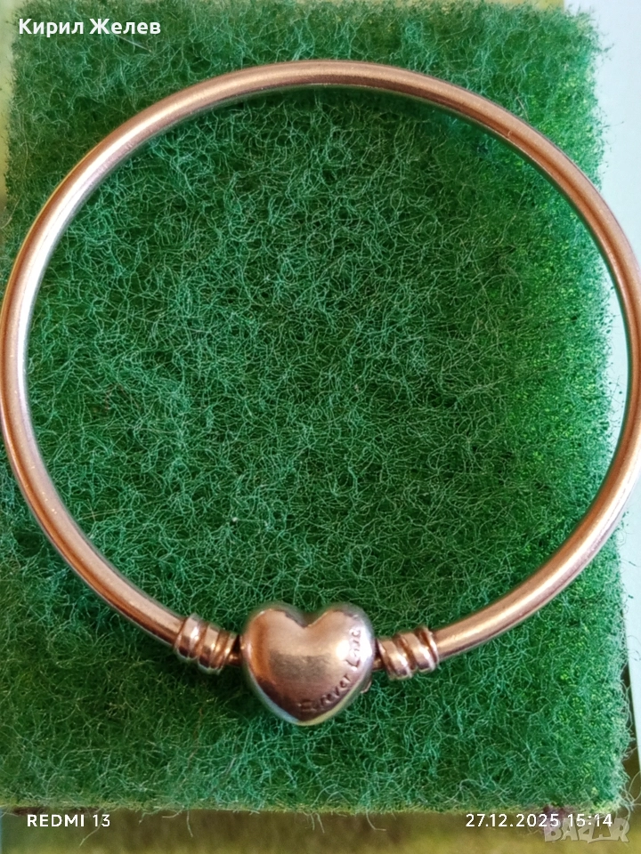 Сребърна гривна от колекция Pandora Moments Forever love елегантна 49718, снимка 1