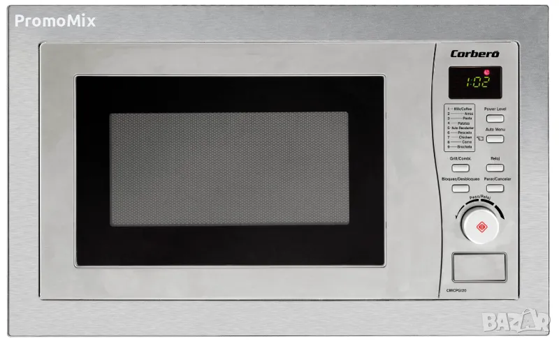 Микровълнова фурна за вграждане Corberо CMICPG120 20л 1000W Микровълнова печка фурна Грил конвекция, снимка 1