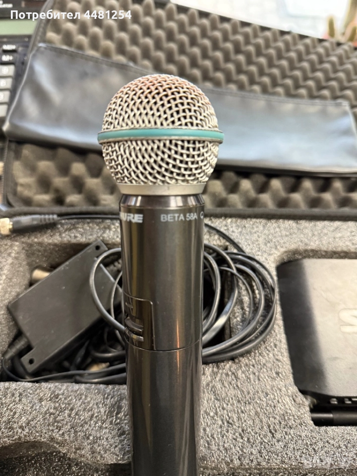 Микрофон Shure beta 58a комплект, снимка 1
