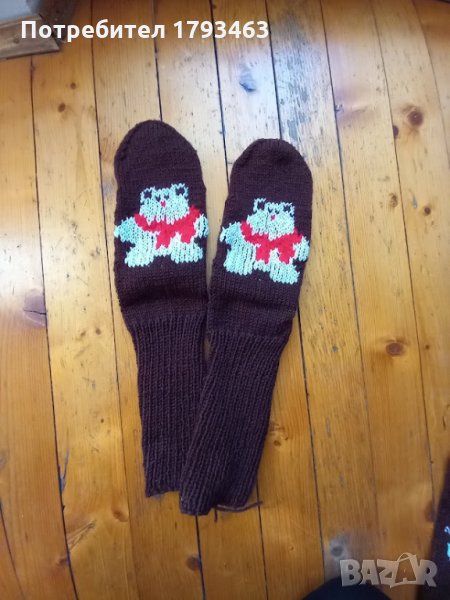 Мъжки Коледни ръчно плетени чорапи размер 43, снимка 1