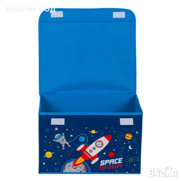 Детска текстилна кутия за съхранение с капак, Space, 40x30x25см, снимка 1