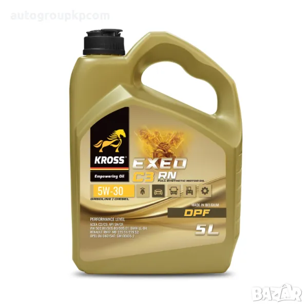 KROSS - СИНТЕТИЧНО ДВИГАТЕЛНО МАСЛО ЗА RENAULT, OPEL 5W30 - 5л, снимка 1