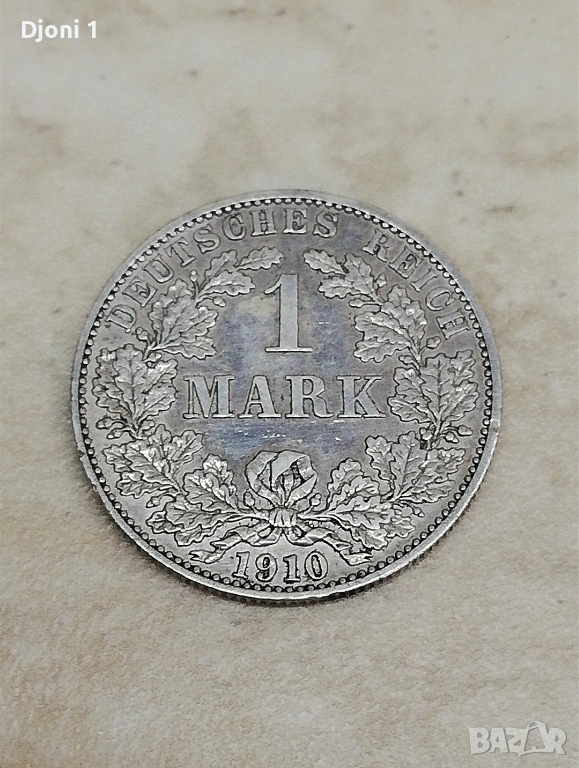 1 Mark 1910 A Deutsches Reich , снимка 1