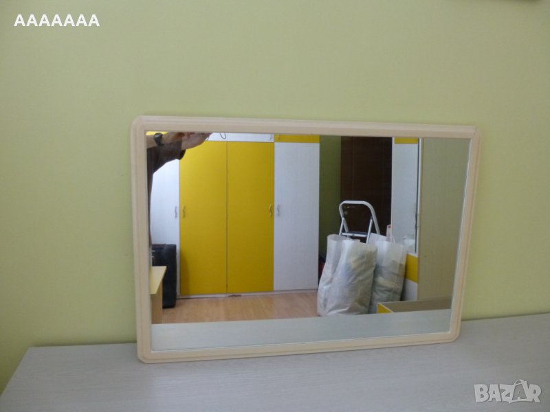 Масивно огледало с рамка за стена, снимка 1